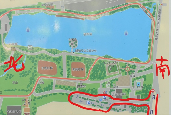 別所沼公園駐車場