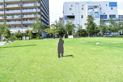並木元町公園(アートパーク）の芝生