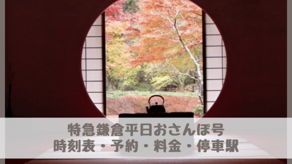 特急鎌倉平日おさんぽ号2024の時刻表・予約・料金・停車駅は？